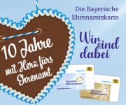 Banner zum Jubiläum 10 Jahre Bayerische Ehrenamtskarte