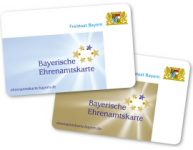 Bayerische Ehrenamtskarte in blau und gold