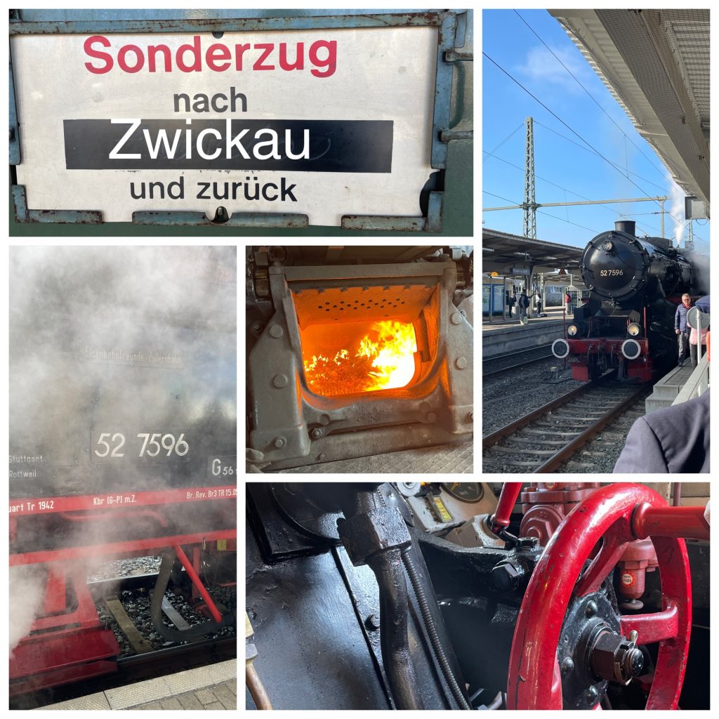 Dampfsonderzug nach Zwickau im Rahmen der Landkreispartnerschaft